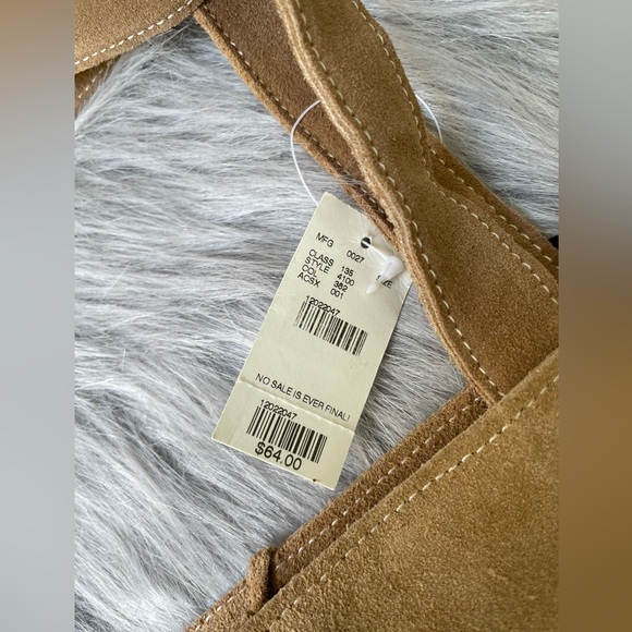 NWT The Limited Tan Fringe Suede purse. - Picture 3 of 6